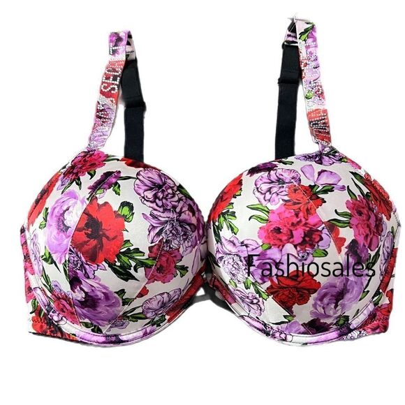 Victorias Secret Very Sexy Rhinestone Bombshell Add-2-Cups Bra & V string Set - Picture 2 of 9